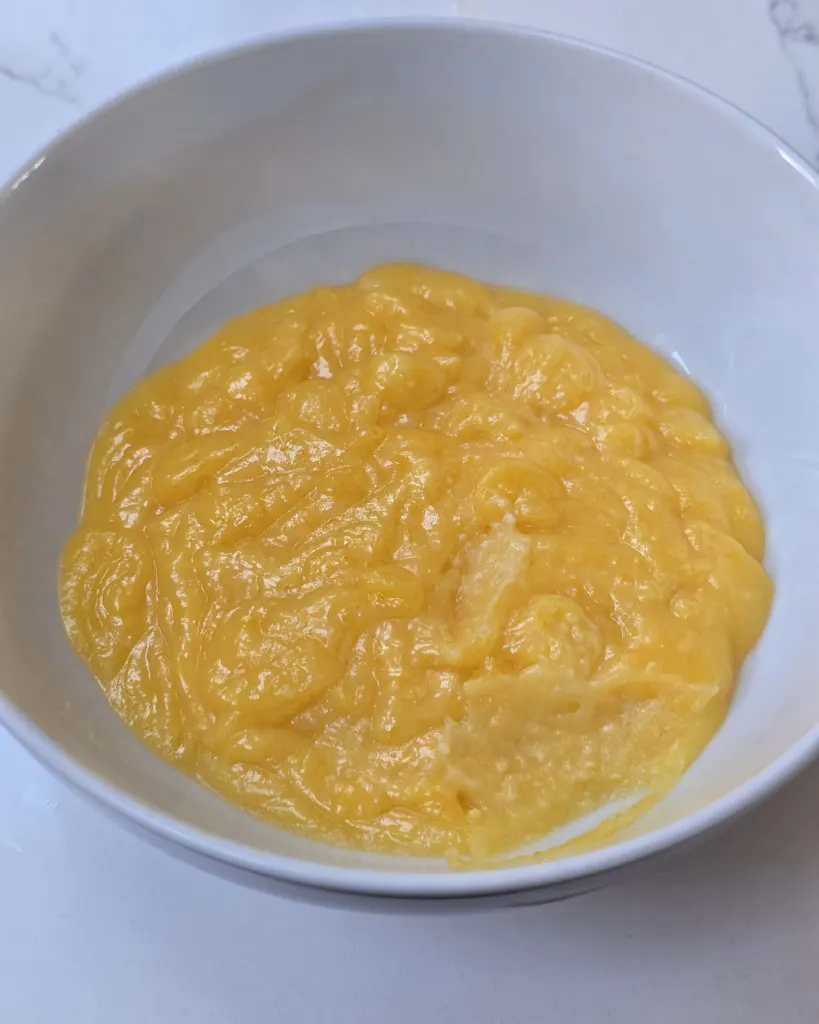 A bowl of homemade lemon curd